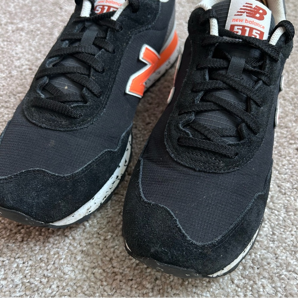 New Balance 515 Men's 10.5 Black Vibrant Orange Sneakers ML515BT3 Speckled - Picture 9 of 11